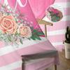 Valentine 'S Day Watercolor Flower Stripe Modern Tulle Curtains For Living Room Bedroom Home Kitchen Window Sheer Curtains