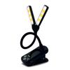 Dual Heads 14 LED Touch Control Reading Light with 8 Brightness USB Rechargeable Eye Care Book Light Clip On Book/Desk