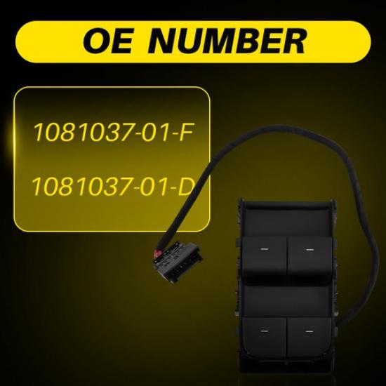 Power Master Control Door 6 Window Switch 2017- Model Fit P 3 Tesla M3