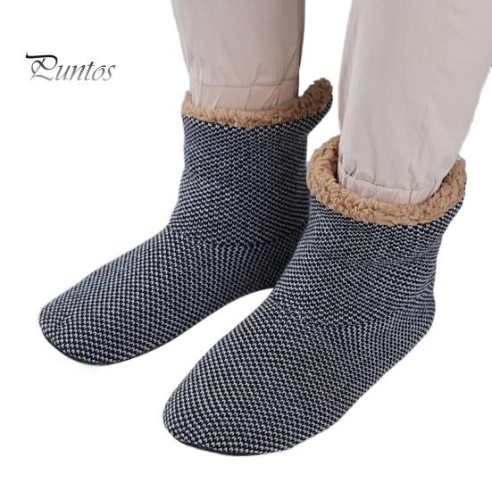 

1 пара зимних носков-тапочек, утолщенные, пушистые, плюшевые, сохраняющие тепло, силиконовая подошва, жаккардовые гетры для ног, осенне-зимние носки-тапочки, праздничный подарок черный серый