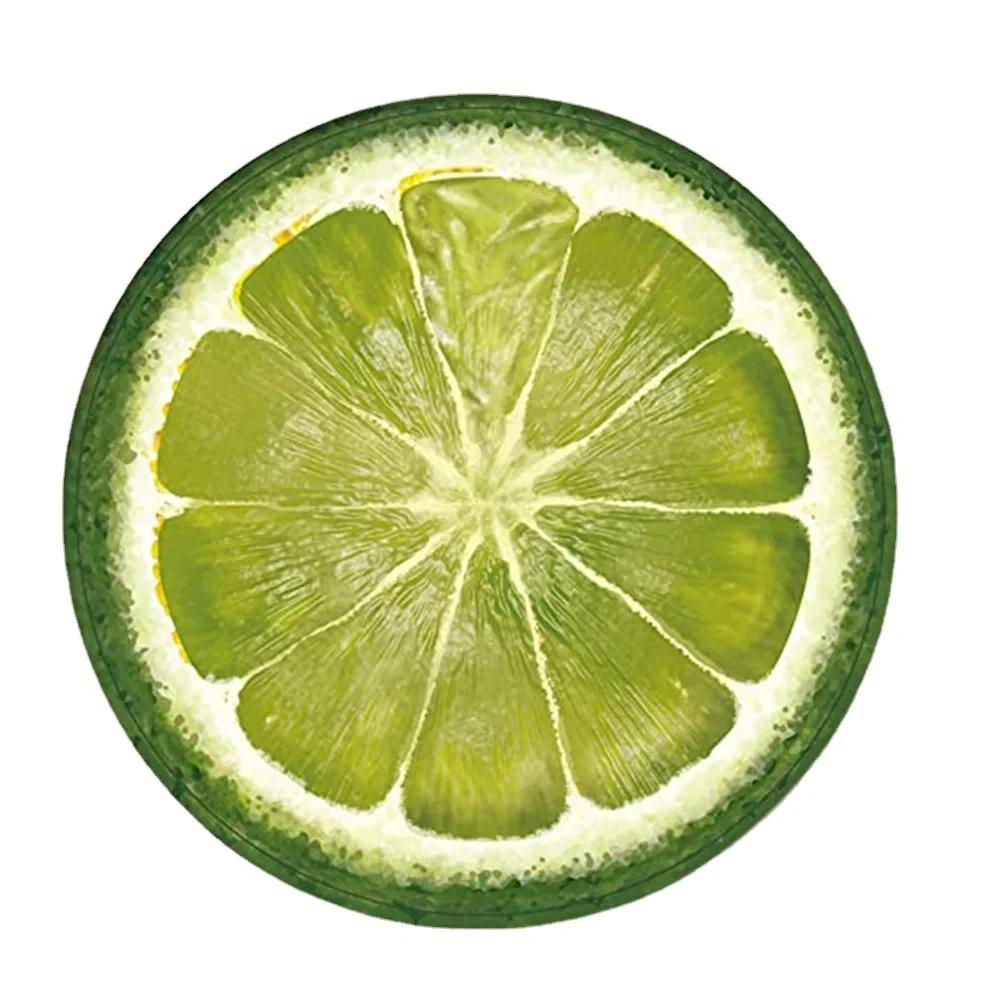 3D Fruit Print Round Carpet Circle Area Rug for Bathroom Living Room Bedroom Decor Non-slip Cloakroom Floor Mats Kitchen Doormat