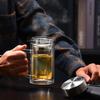 GIANXI Double-Layer Borosilicate Glass Tea Infuser Cup with Handle