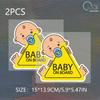 Baby On Board PVC Car Stickers Tuning Cartoon Window Decals Automobiles Decoration  Bomb Ornament