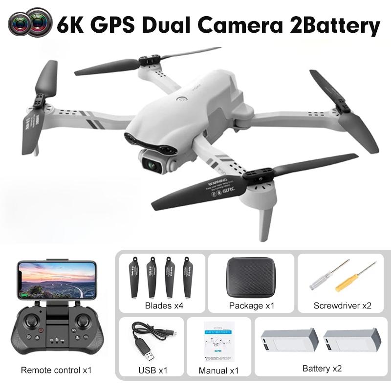 New F10 Drone Pro 6K GPS 5G WIFI FPV Fold Quadcopter With Camera Brushles RC Plane 25 Minutes Helicopters Dron Toys For Boys