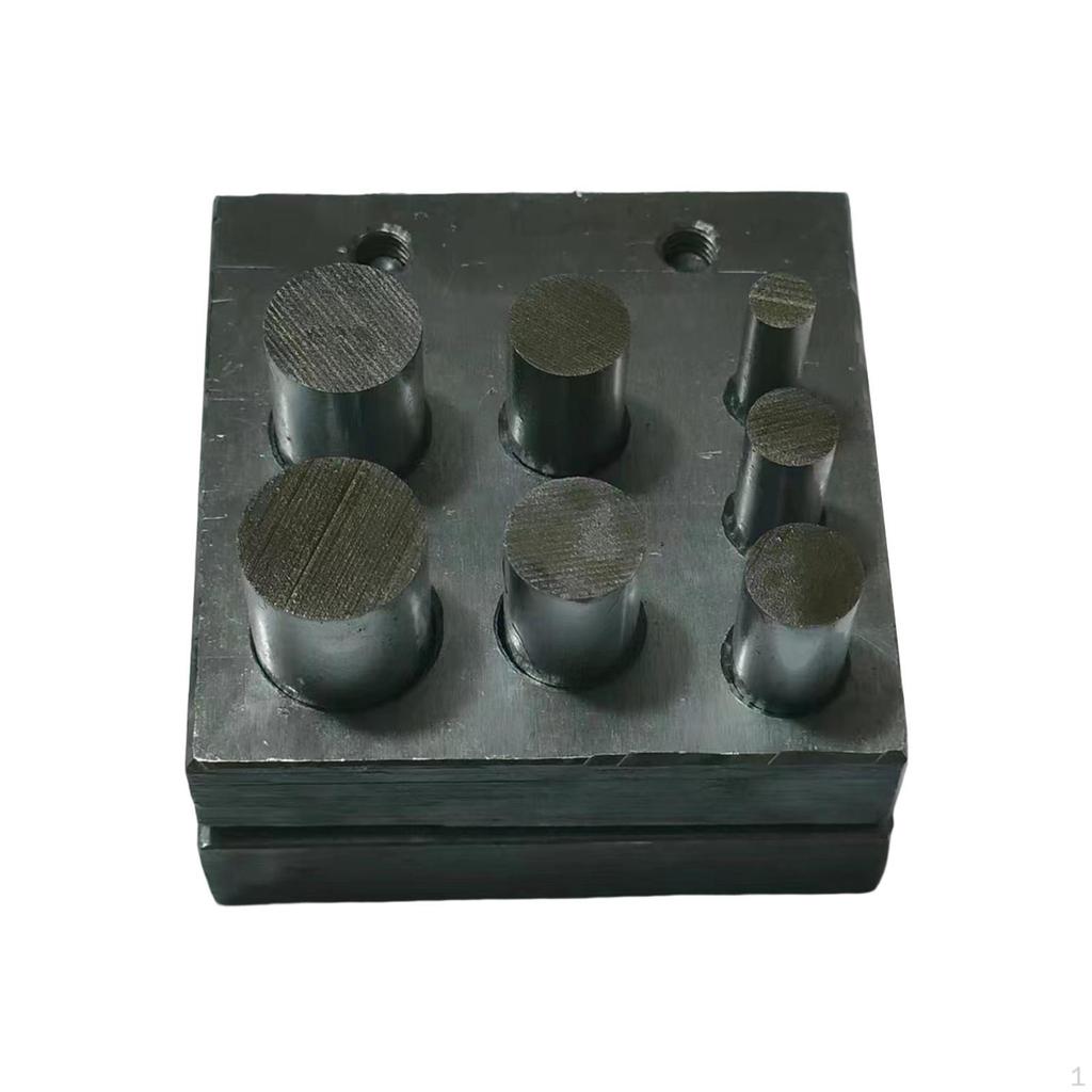 5 / 7 Holes Assorted Size Disc Cutter Set With Round Metal Punches & Block For Jewelry Making