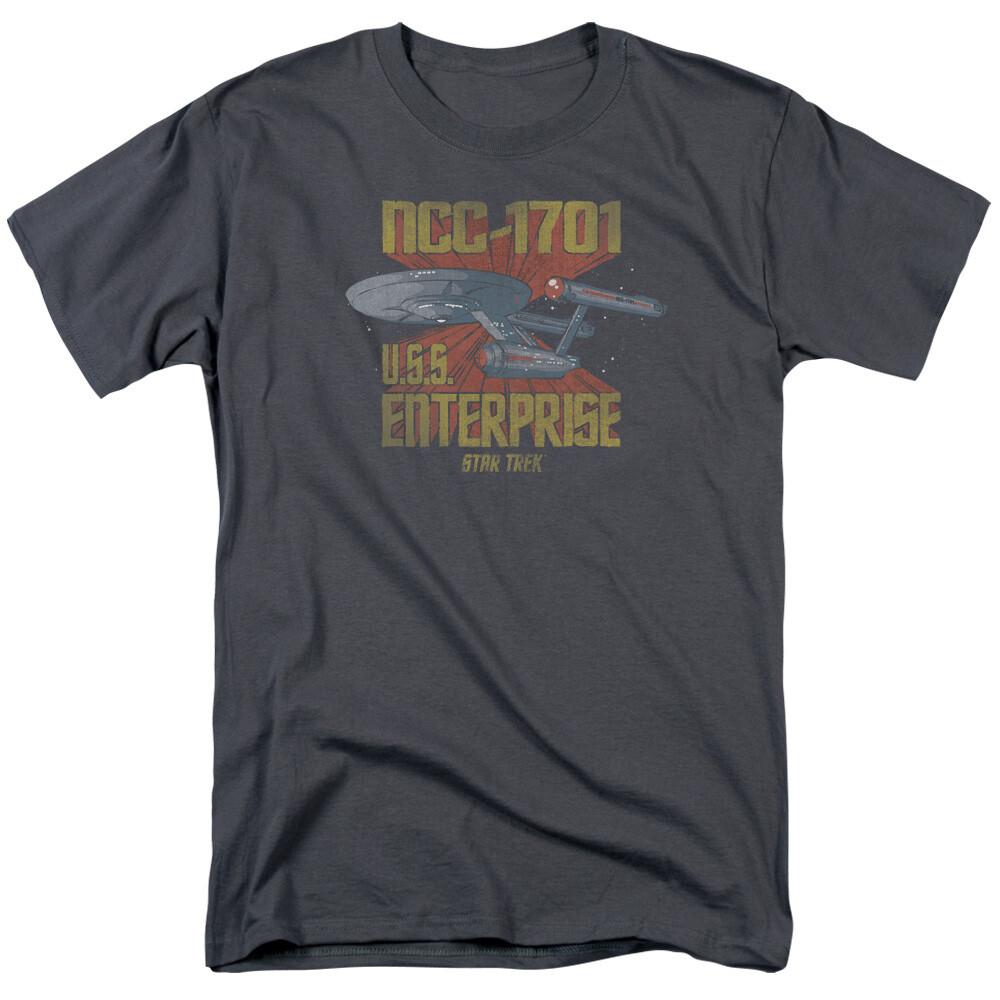 Star Trek NCC1701 T Shirt Licensed Sci-Fi TV Classic Adult Tee New Charcoal XXXXL