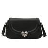 Lock Heart Loving Button Single Shoulder Crossbody Bag Daily Outfits Fashion