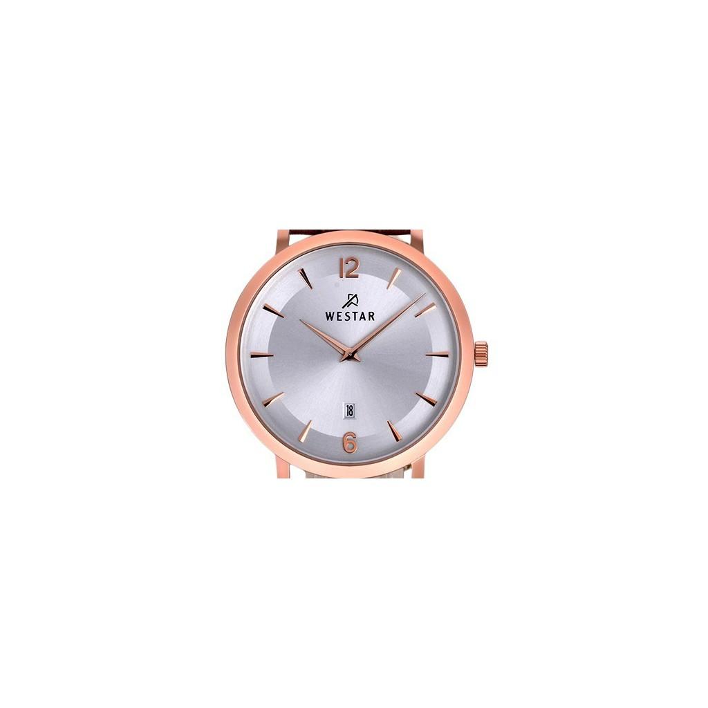Westar Profile Lederarmband Silber Zifferblatt Quarz 50219PPN627 Herrenuhr