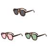 Retro Chic Oversized Square Sunglasses For Women Men Uv400 With Green Lenses And Leopard Frame