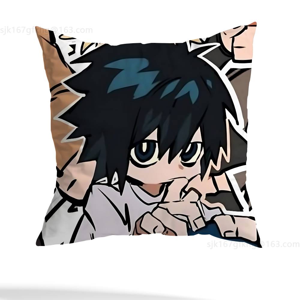 Anime D-Death Note Kissenbezug Sofa Wohnzimmer Schlafzimmer Kopfteil Rückenlehne Kissen Quadratisches Kissen Nickerchenzeit