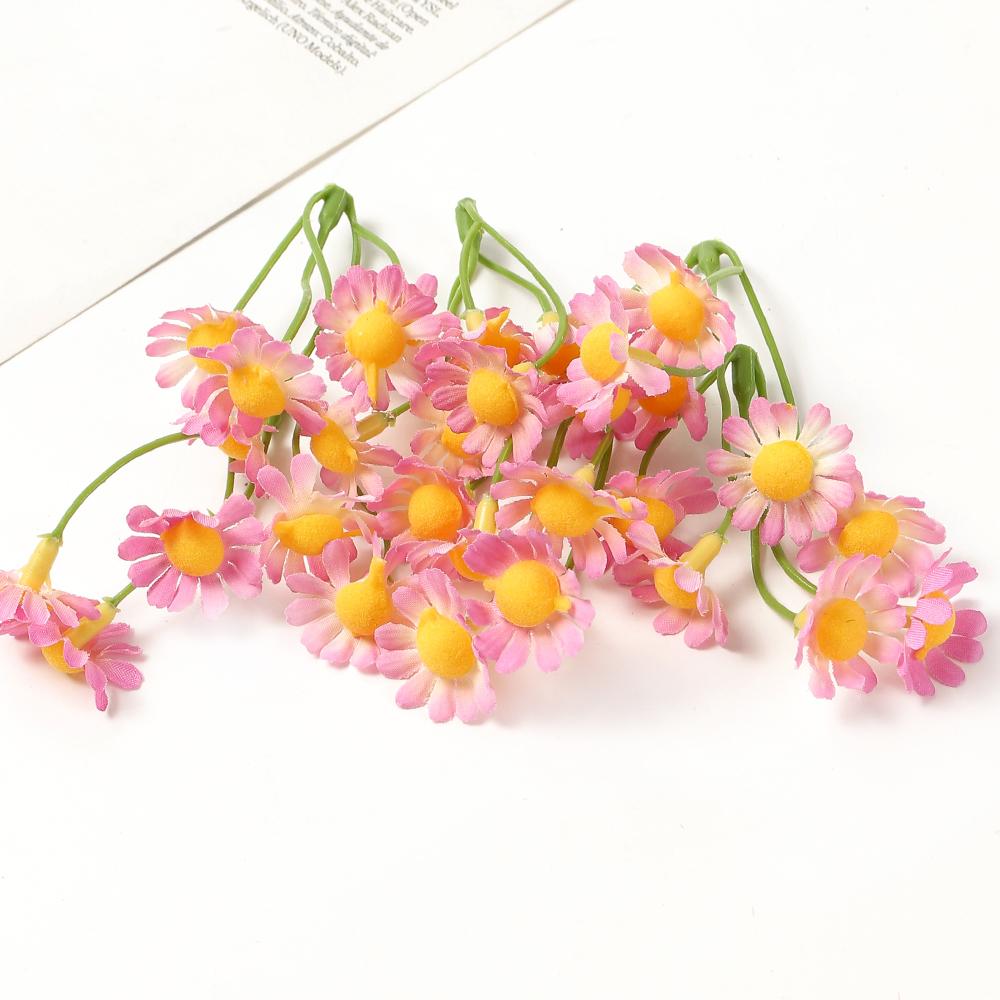 10pcs Artificial Flowers White Beauty Silk Chrysanthemum Simulation Daisy Fake Flowers Decoration For Home Garden Office Decors