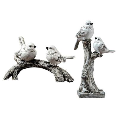 Fine American Resin Garden Creative Ornaments White Bird Statue Living Room Interior Animal Art Modern Toys Garden Decoration