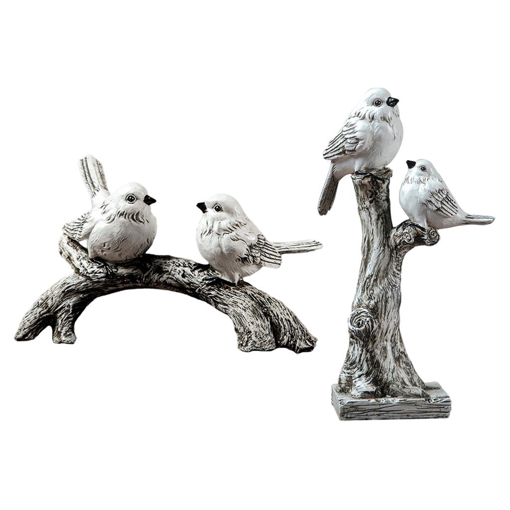 

Fine American Resin Garden Creative Ornaments White Bird Statue Living Room Interior Animal Art Modern Toys Garden Decoration Size B