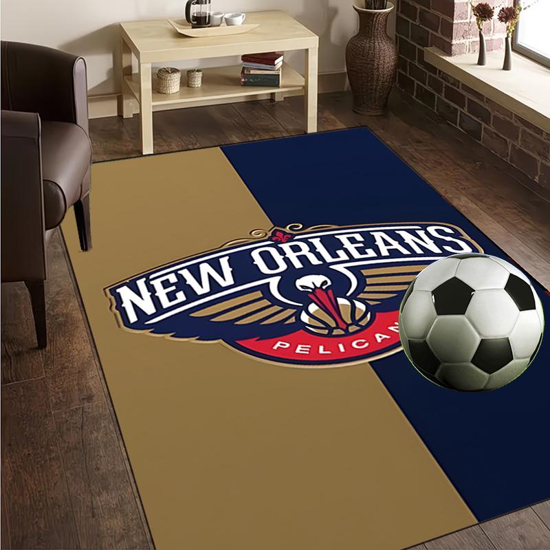Orleans Pelicans Rebrand Rug Office Carpet Non-Slip Mat, Chair Rug Floor Covering for Gaming, Bedroom, Living Room , Home Decor Christmas Gift
