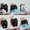 Cool Plush Black Cat Doll Toy Keychain Bag Pendant Charms Car Keyring Accessories For Women Couples Kawaii Gift