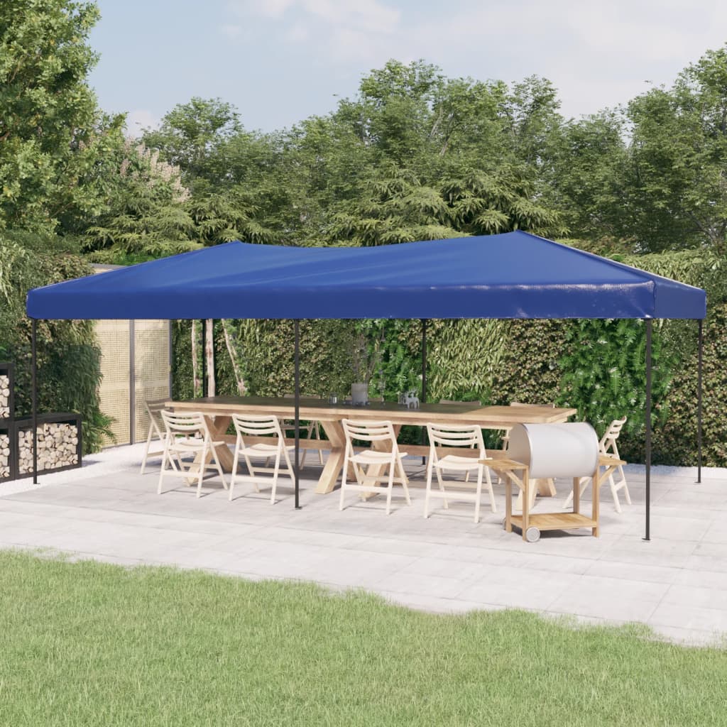 Folding Party Tent Blue 3x6 M