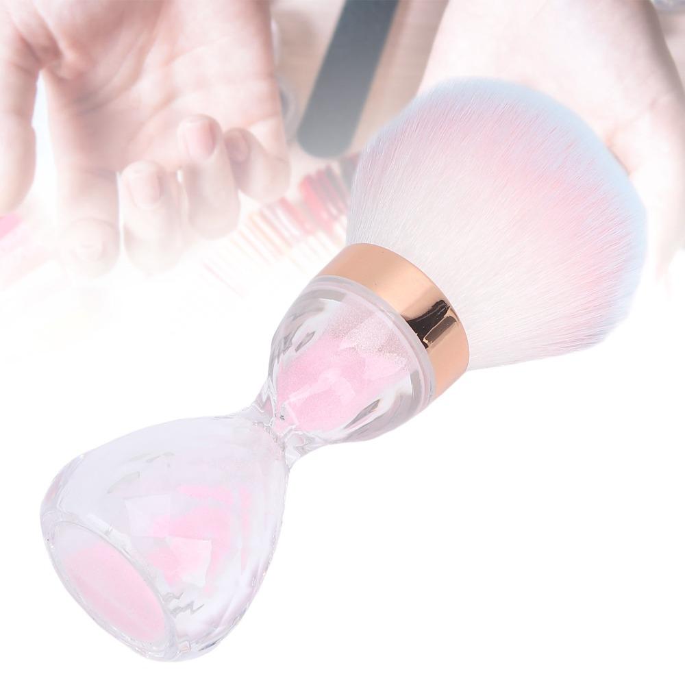 Hourglass Soft Nail Dust Brush Soft and Fluffy Bristle Manicure Cleaning Brush Home Use