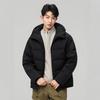 Mens Lightweight Down Jacket Winter Warm Windproof Solid Color Stand Collar Casual Coat