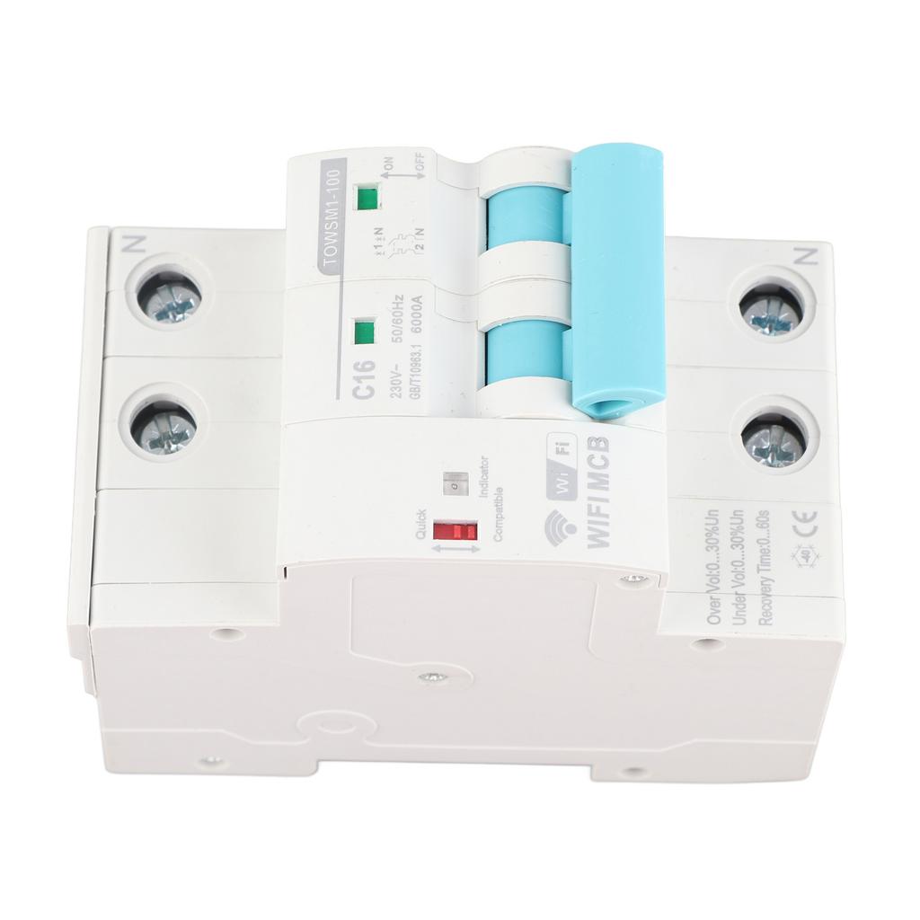 WiFi Schutzschalter Intelligent 2P DIN-Schienenmontage AC 230V für Haushalt Fabrik TOWSM1?100
