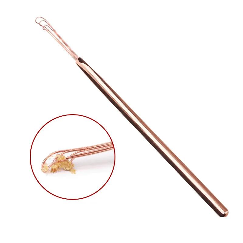 1Pc Ear Wax Cleaning Tools Remover Curette Cleaner Health Care Tools  Stainless Steel Silver Earpick Wax Ear Pick Handle Design
