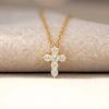 S925 Sterling Silver Luxury Zirconia Cross Necklace for Women – European and American Style Clavicle Chain