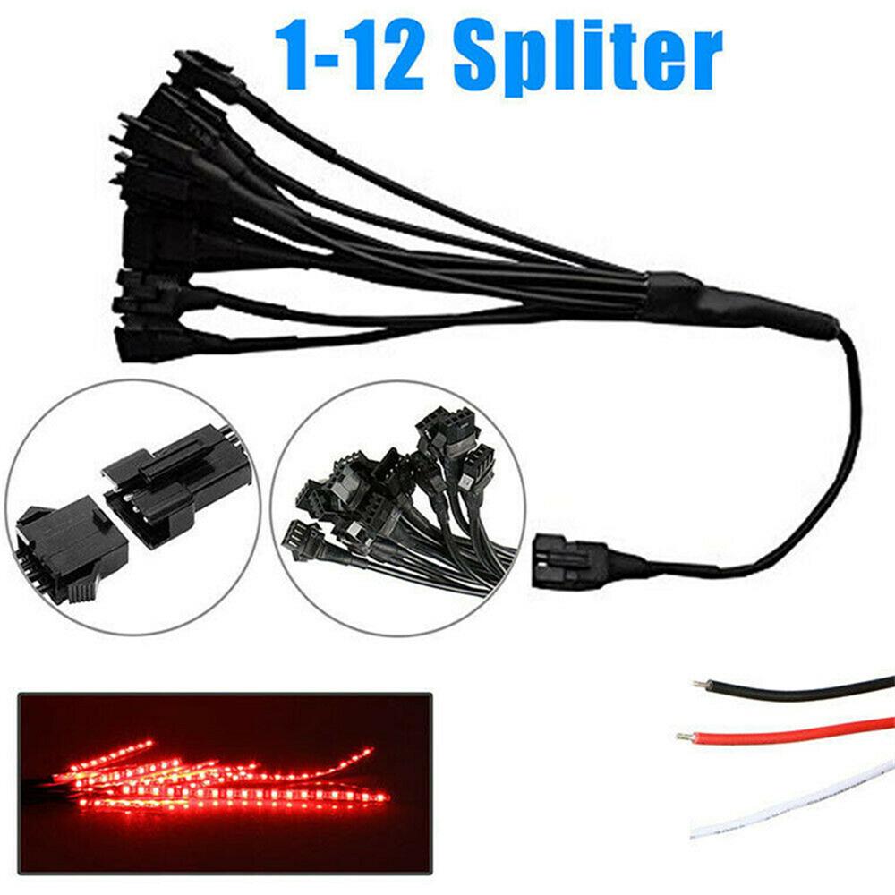 12X Rgb Neon Led Strip Kit For Motorcycles And Scooters With Bottom Light, Dc12V, Universal