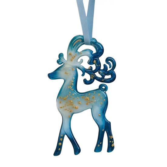 Yousheng Vánoční ozdoby sada Akrylové ozdoby sobů a sněhových vloček Nerozbitné závěsné ozdoby na stromeček pro sváteční domácí dekoraci