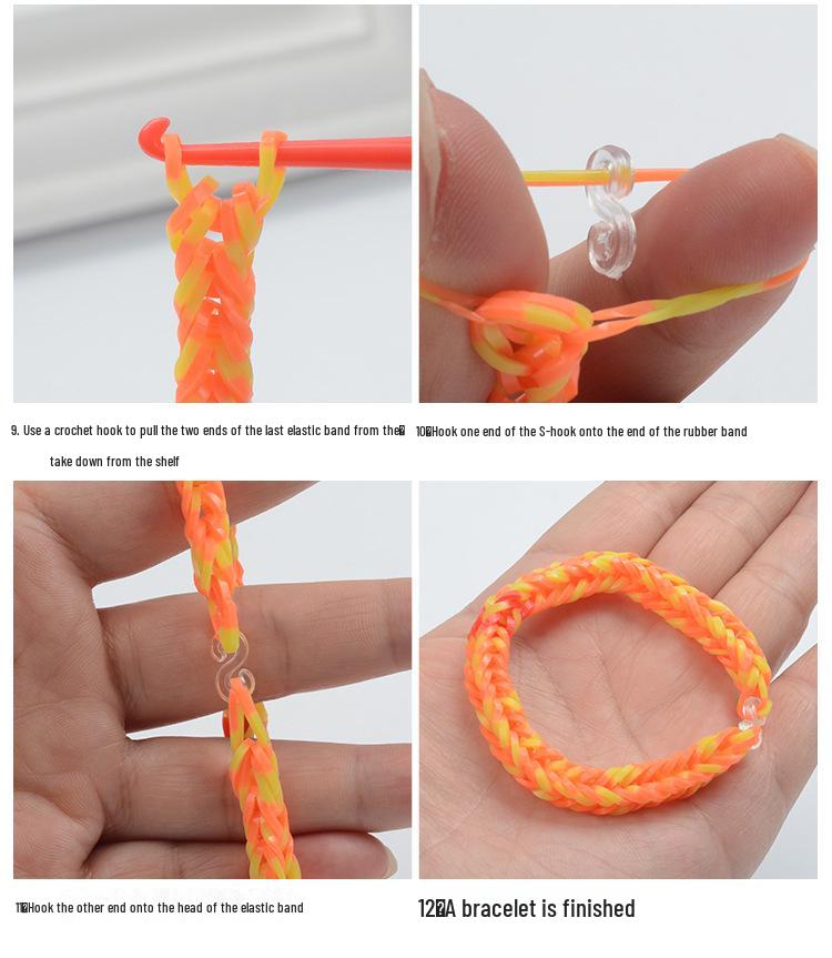 Rainbow Rubber Band Weaving Kit - DIY Educational Toy for Kids