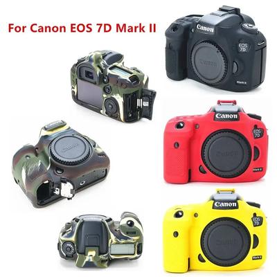 7D Silikon Rüstung Haut Fall Körper Abdeckung Schutz DSLR Kamera Tasche Für Canon EOS 7D Mark II 2 7D2 7DII