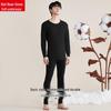 Red Beans Couples' Pure Cotton Thermal Underwear Set - Thin Sweater & Pants for Men and Women, Perfect for Autumn and Winter.