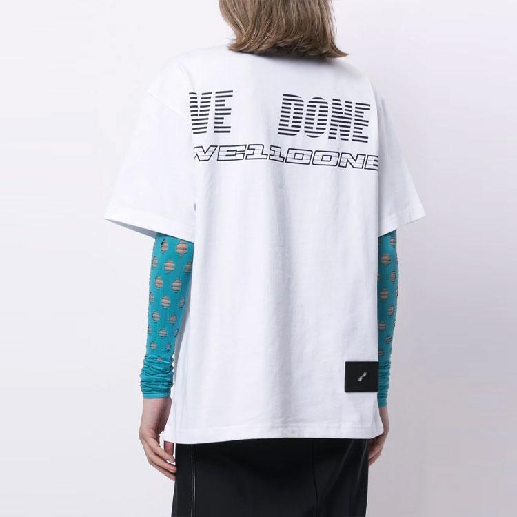 We11done Big Logo T-Shirt White Unisex Tops WD-TT1-21-529-U-WH