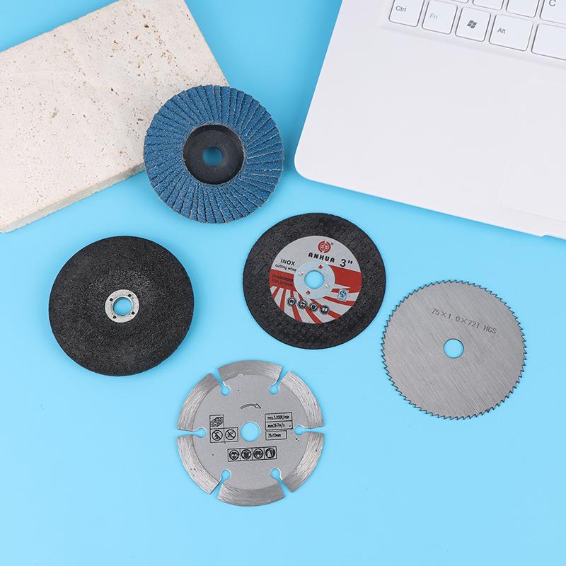 5 Stück/Set 75 mm Winkelschleiferaufsatz Trennscheibe Mini Kreissägeblatt Schleifscheibe für Winkelschleifer Werkzeugteile
