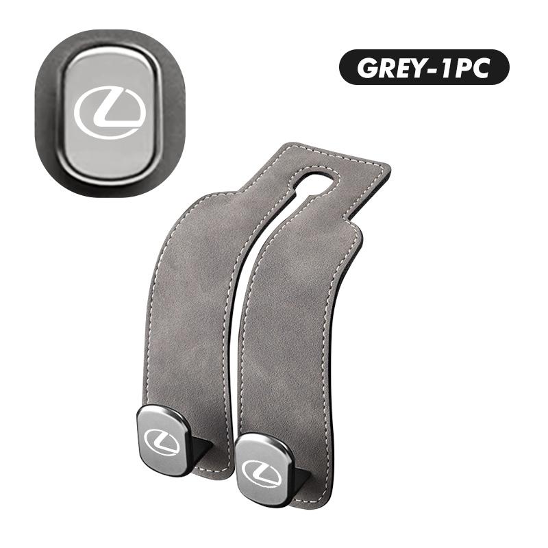 

2 in 1 Car Headrest Hook Suede Rear Seat Hanging Dual Hook For Lexus CT ES GS NX IS250 RX350 IS200 LX570 UX250h CT200h