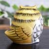 Stylish Kutani Ware Owl Figurine from Waza No A Perfect Gift for Bringing Good Luck and Interior Perfect for Celebrating and 77th Kura. Gold-plated