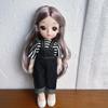 16Cm Bjd Dolls For Girls 1/8 Bjd Doll Diy Toy Doll With Clothes Dress Up Fashion Dolls 13 Movable Joint Baby 3D Big Eyes Munecas