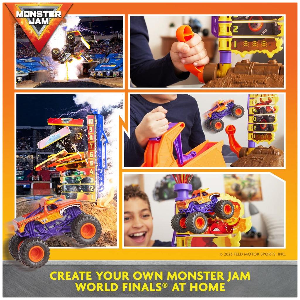 Monster Jam El Toro Loco Big Air Challenge Playset with Exclusive Monster Truck, Over 20" Tall, 1:64 Scale Kids Toy for Boys Ages 3+