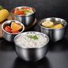 Dubbelväggiga Värmeisolerade Skålar Rostfritt Stål Soppa Ris Sallad Frukter   Instant Nudelskål Köksbordsservis Flera storlekar