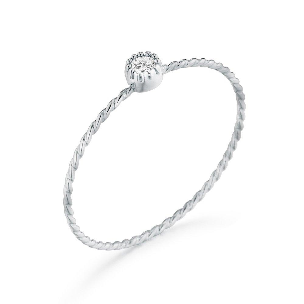 14K Delo White Zircon Ring