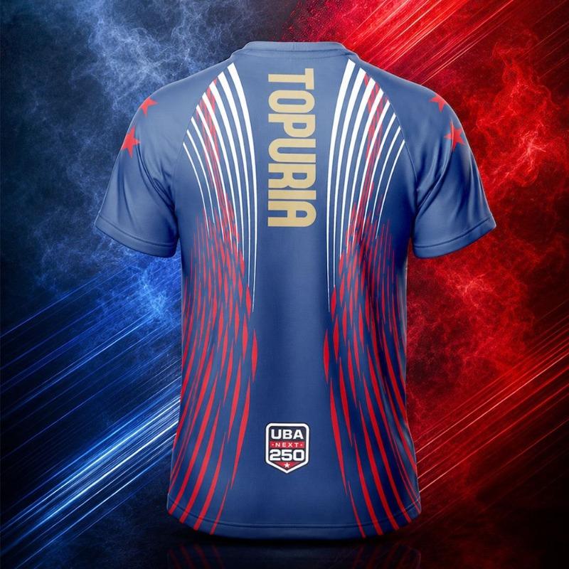 New Ilia Topuria MMA Freedom 250 Authentic Fight Night Walkout Jersey Kids Adult Oversized Breathable Quick Drying Sports Tee