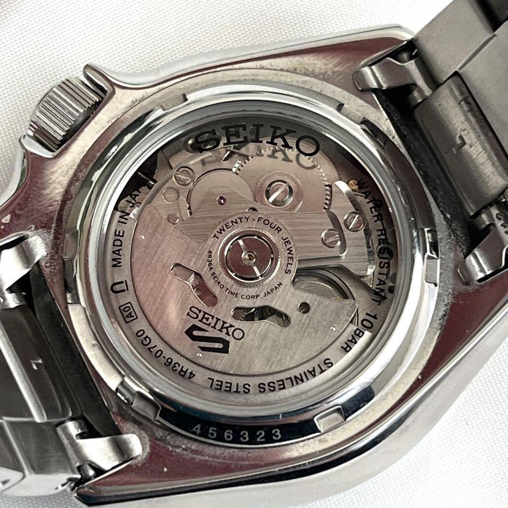 [USED] Seiko Watch SEIKO5 Sports Diver's Watch with See-Through Back, Silver