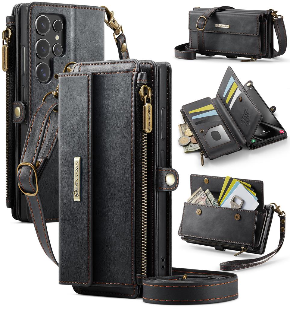 Multifunktionales Lanyard Leder Geldbörse Kartenetui Für Samsung Galaxy A55 A56 A54 A53 A52 A17 A16 A15 A14 A13 Handtaschenhülle