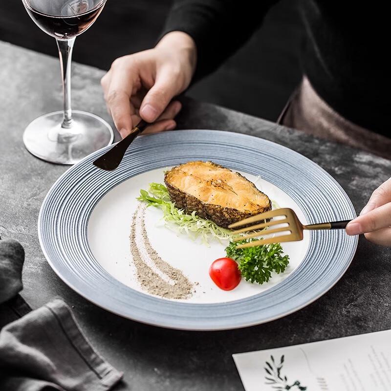 Nordic Ceramic Steak & Pasta Plate