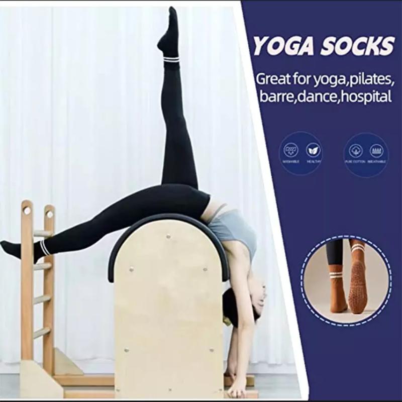Pilates Barre Anti-Skid Grips Cushioned Sock Yoga Socks Non Slip Dance