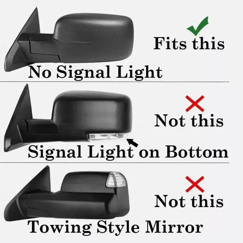 For Dodge Ram 1500 2009-2018 Car Sticker Rearview Side Mirror Cover Wing Cap Exterior Door Rear View Case Trim Chrome Silver ABS