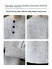 Gray Retro Henley Neck Men's Winter Sweater - Warm, High-End Knit for Cold Protection