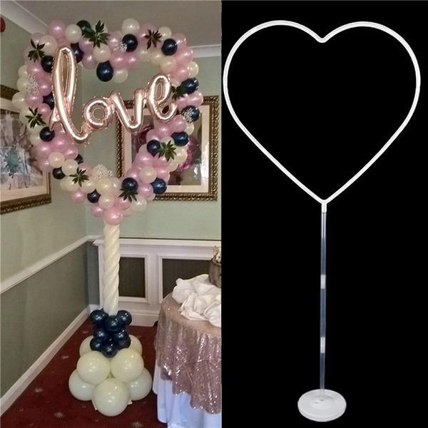 Ballonhalter Geburtstag Hochzeit Ballons Ständer Dekorationen Herzform Ballonständer Basis Hoop Stick Ballons Arch Decor