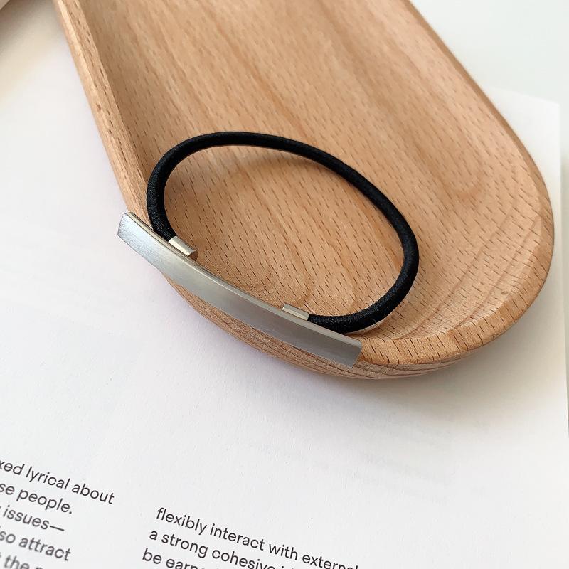 Korea New Metal Hair Scrunchies Hair Bands Ponytail Holder Rubber Band for Women Hair Ties Hair Rope Headband Hair Accessories