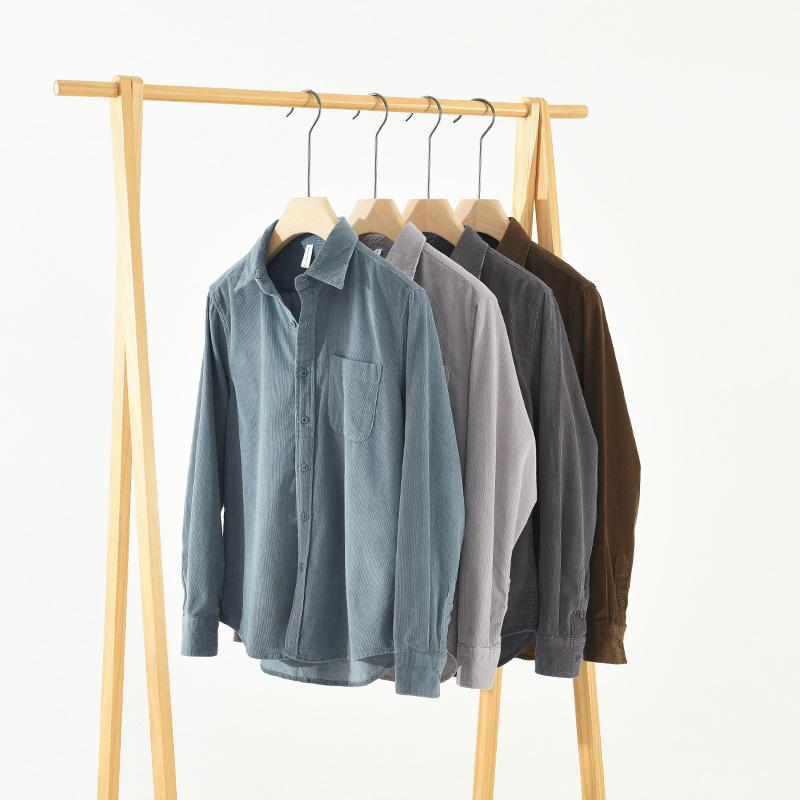Cotton Korean Loose Corduroy Long-sleeved Shirt Men's Trendy All-match Men's Jacket