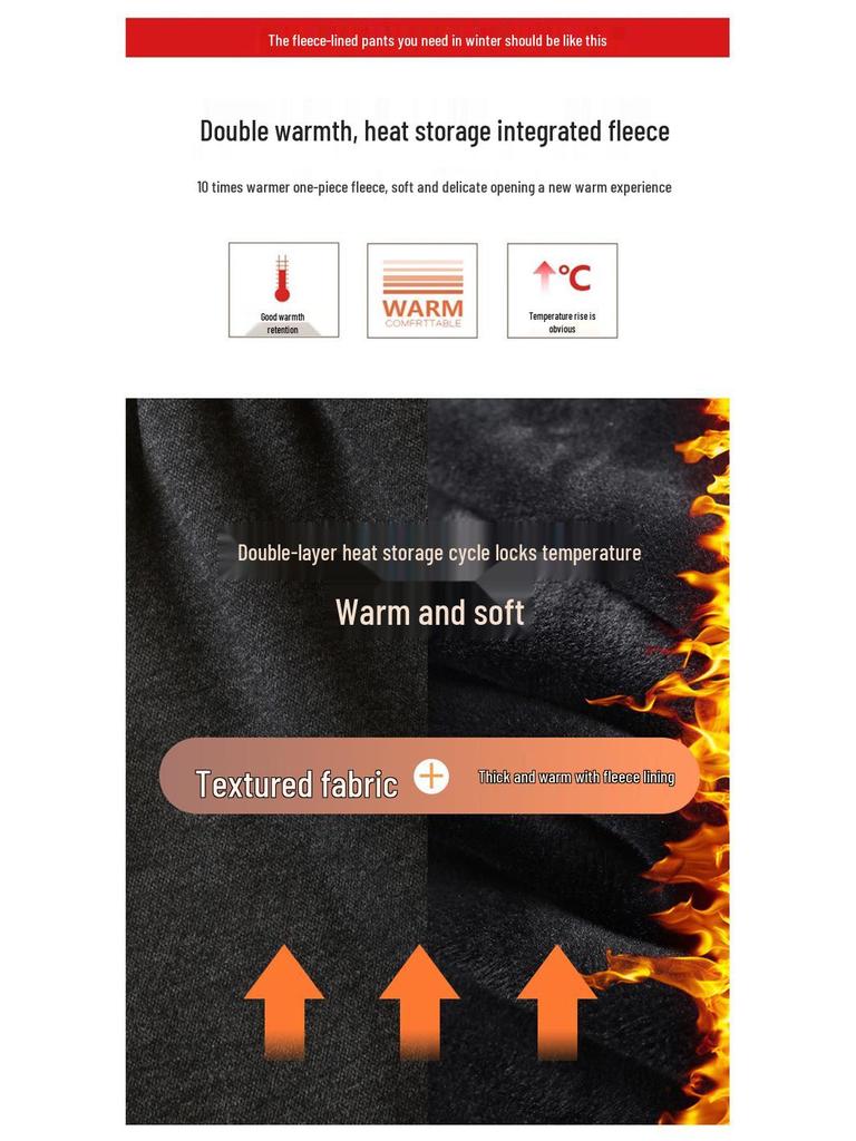 Wool Sickle 2025 Fleece-Lined Plus Size Slimming Women's Pants for Autumn/Winter