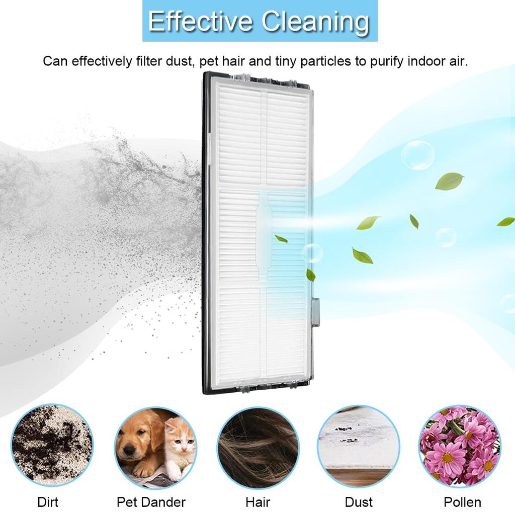 EATBALE Accessory Kit Compatible with Pro Ultra Robot Vacuum Includes 2 Main 4 Side 2 HEPA 2 Mop Cloth 1 and 2 Tools S8/S8+/S8 Cleaners, Brushes,